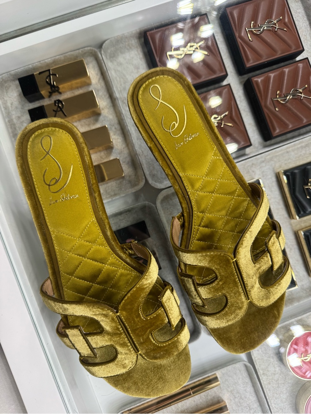 Sam Edelman Olive Velvet Slide Sandals